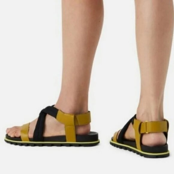 Sorel Women's Roaming Decon Sandal Dioxide Gold Green Water Size 7.5 - Picture 1 of 7